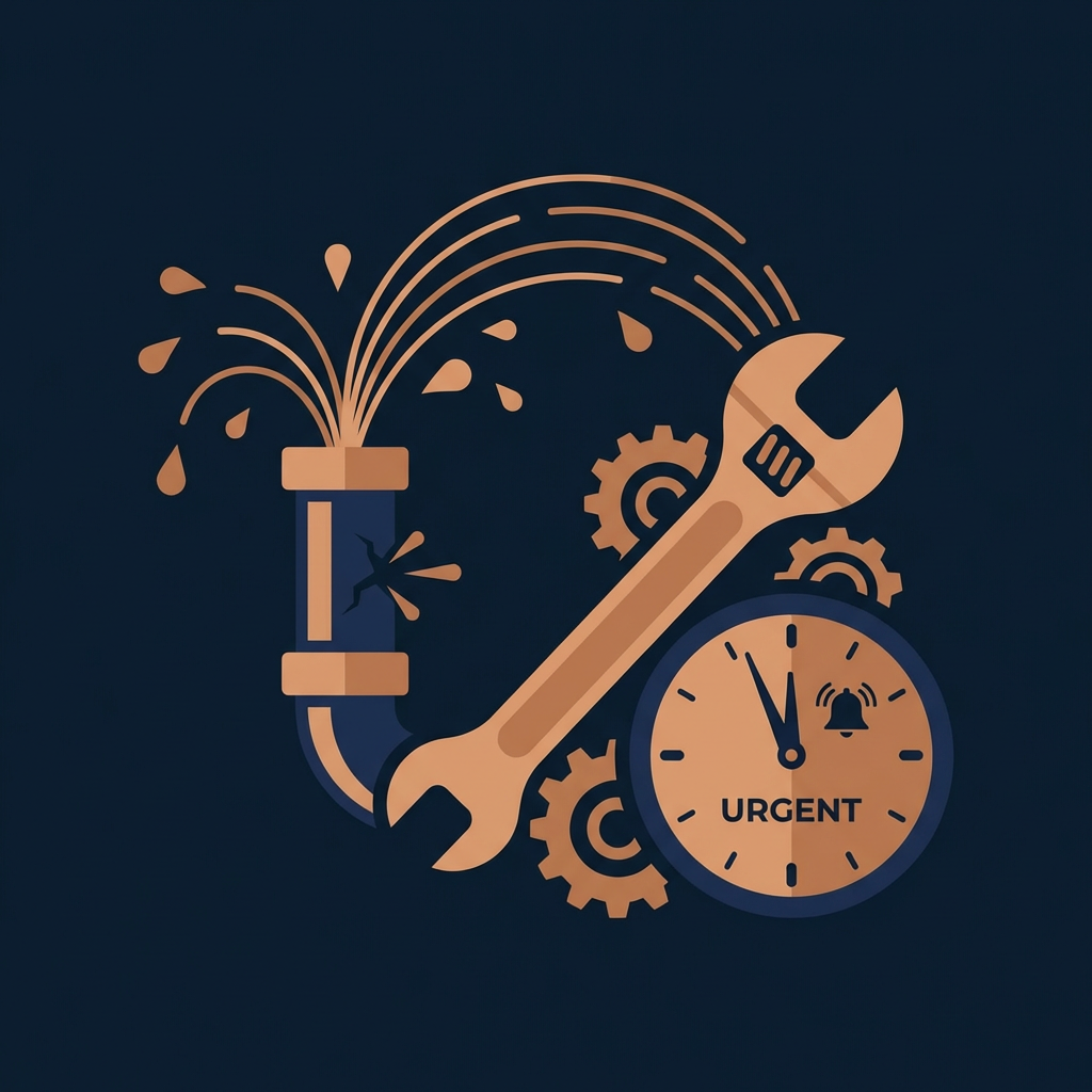 Emergency plumbing service icon